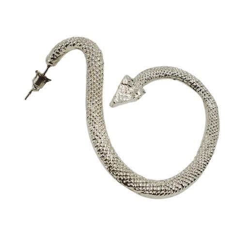 گوشواره لاله گوش سیلور طرح مار کار بسیار زیبا و شیک